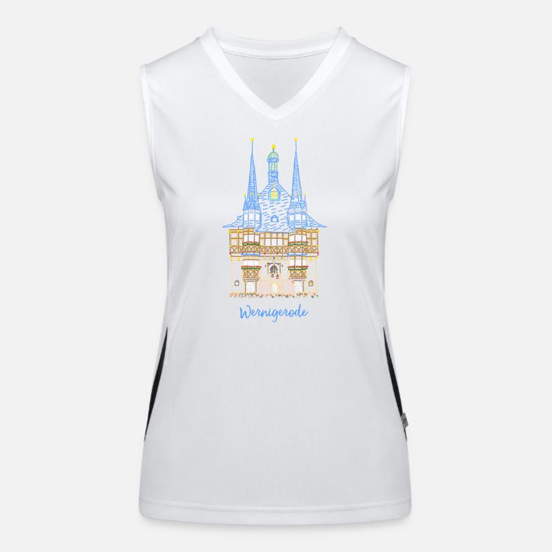 Wernigerode, historic town hall, East Germany Women's Functional Contrast Tank Top