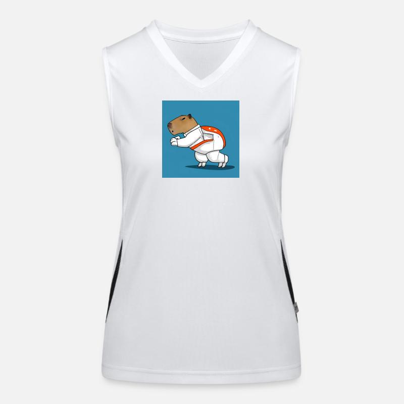 Astronaute de Capybara Débardeur respirant contrasté Femme
