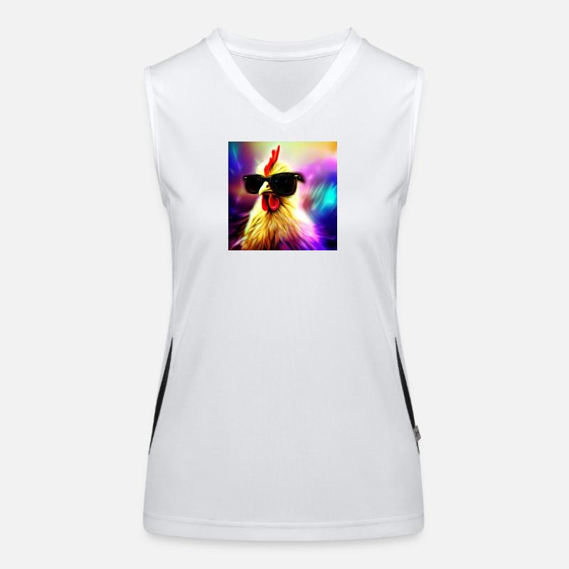 Fancy Chicken II Funktionelles Kontrast-Tank Top für Frauen