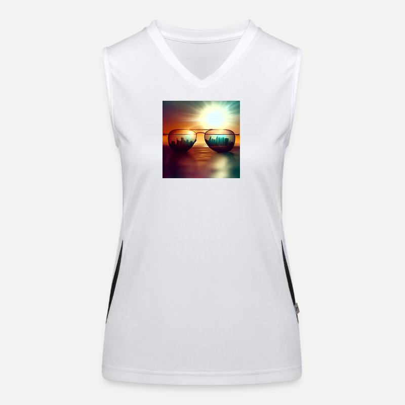Skyline Funktionelles Kontrast-Tank Top für Frauen