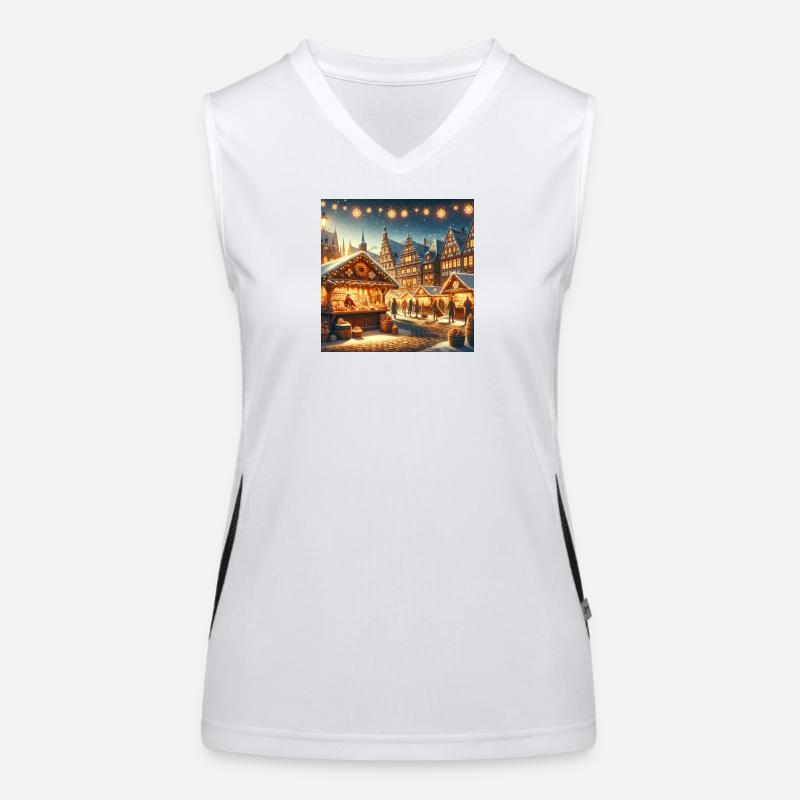 Weihnachtsmarkt Funktionelles Kontrast-Tank Top für Frauen