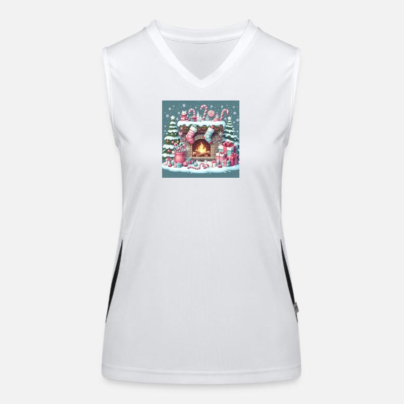 Weihnachts Design 5 Funktionelles Kontrast-Tank Top für Frauen