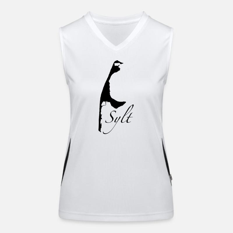 Sylt font black Women's Functional Contrast Tank Top
