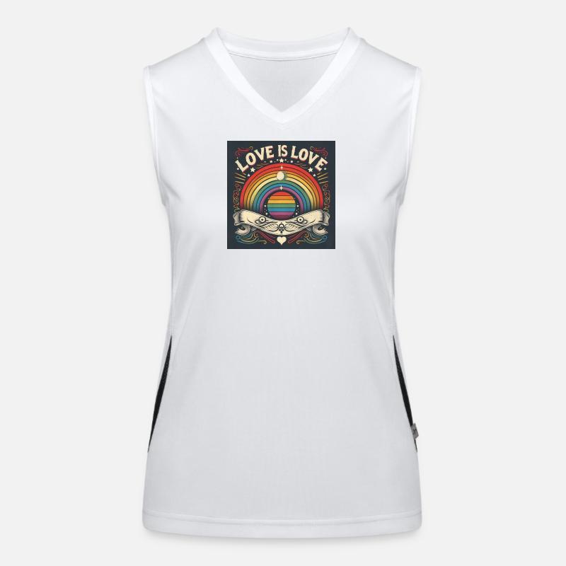 LIEBE ist LIEBE Funktionelles Kontrast-Tank Top für Frauen