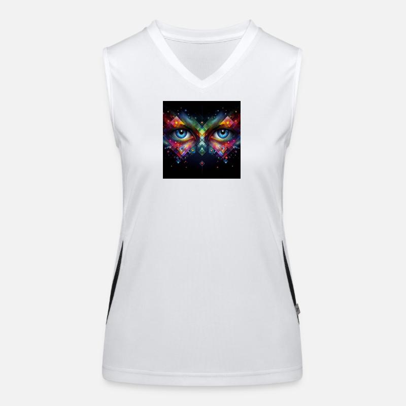 Eyes 1 Women's Functional Contrast Tank Top