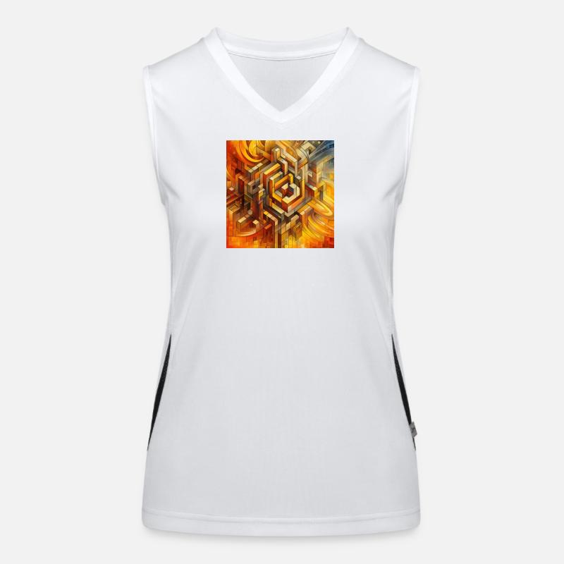 Quadrate 4 Funktionelles Kontrast-Tank Top für Frauen