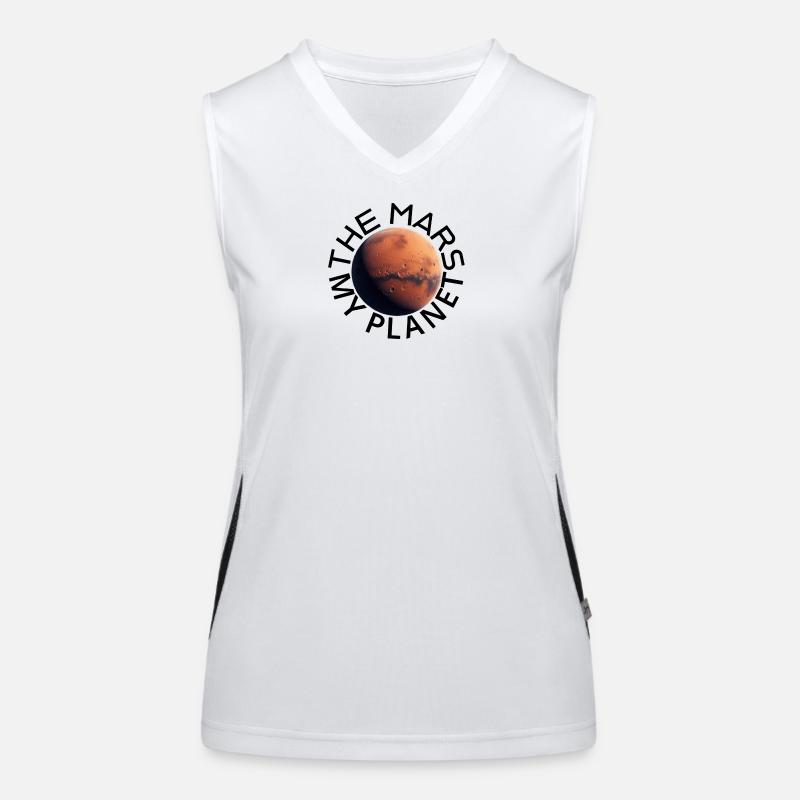 Martian surface with craters Women's Functional Contrast Tank Top