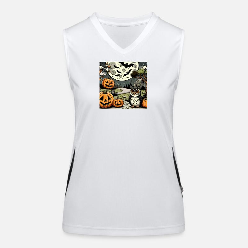Halloween Design Funktionelles Kontrast-Tank Top für Frauen