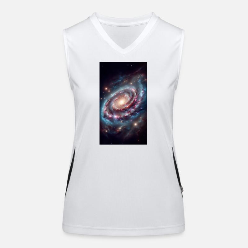 Pastel Galactic Vortex Women's Functional Contrast Tank Top