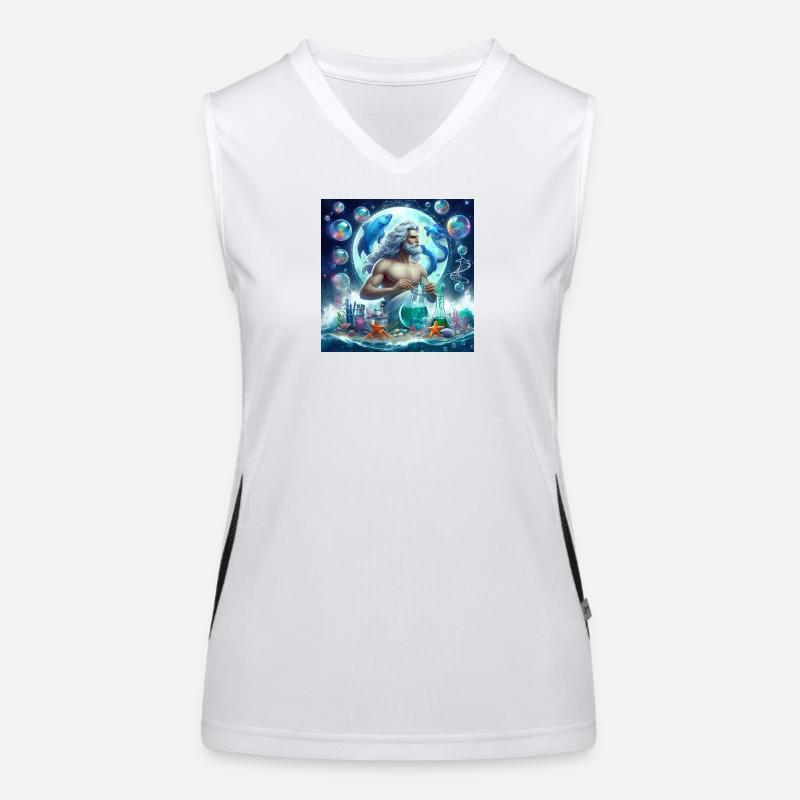 WASSERMANN \ Tierkreiszeichrn Funktionelles Kontrast-Tank Top für Frauen