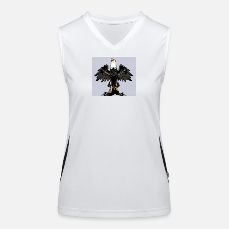Eagle - Women's Functional Contrast Tank Top - white/black