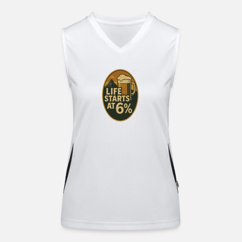 Life starts at 6% Women's Functional Contrast Tank Top