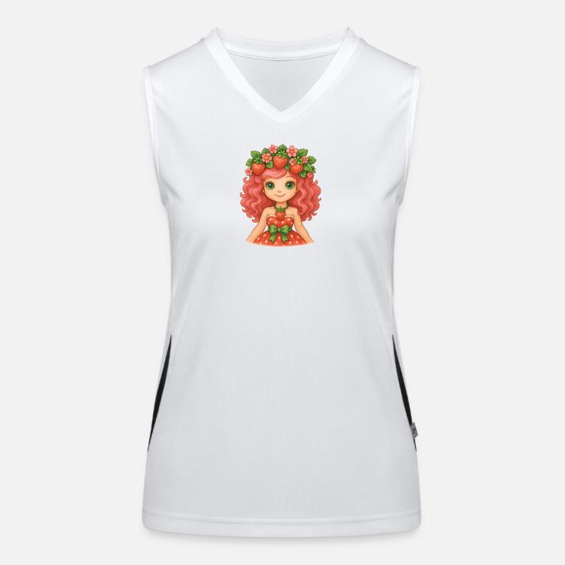 Erdbeermädchen-Power! 🍓 Funktionelles Kontrast-Tank Top für Frauen