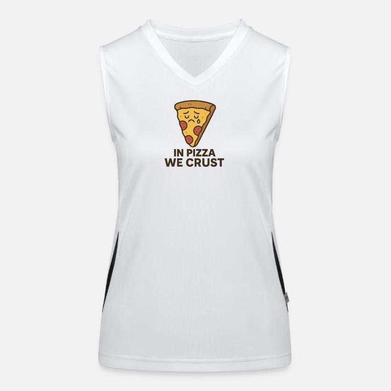 In Pizza We Crust Funktionelles Kontrast-Tank Top für Frauen