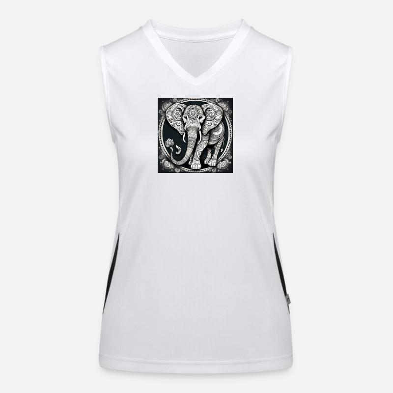 Elefant Funktionelles Kontrast-Tank Top für Frauen
