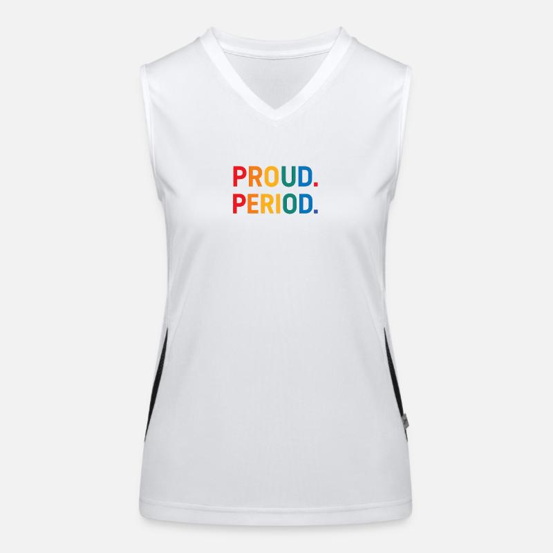 Fier. Période. Débardeur respirant contrasté Femme