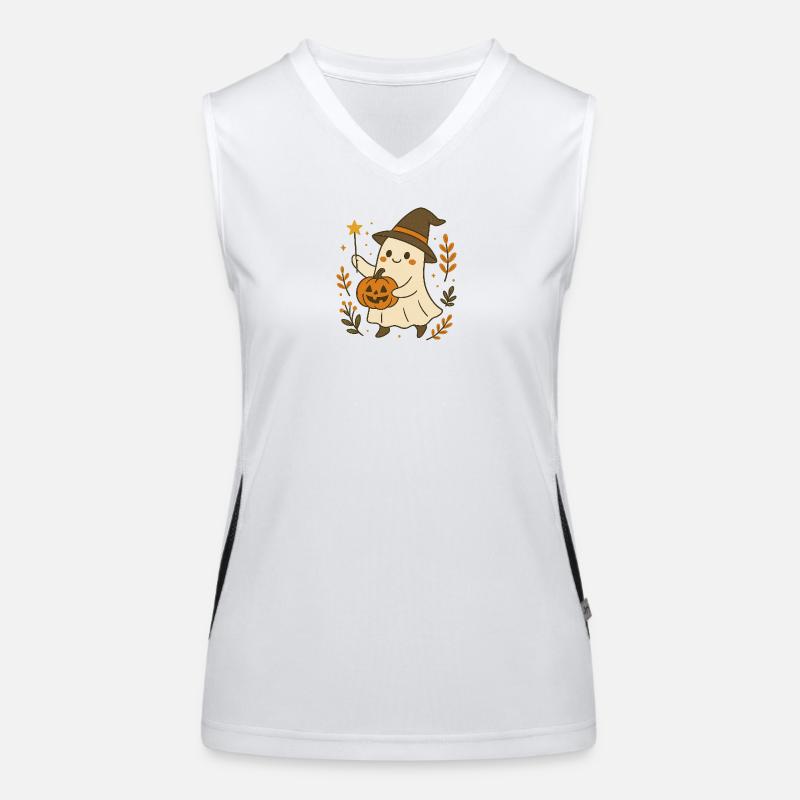 A witchy little ghost Women's Functional Contrast Tank Top
