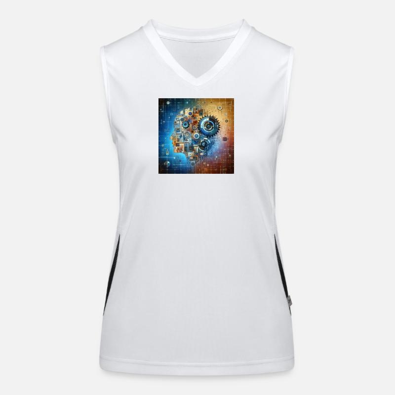 Cosmic Clockwork Fusion Women's Functional Contrast Tank Top