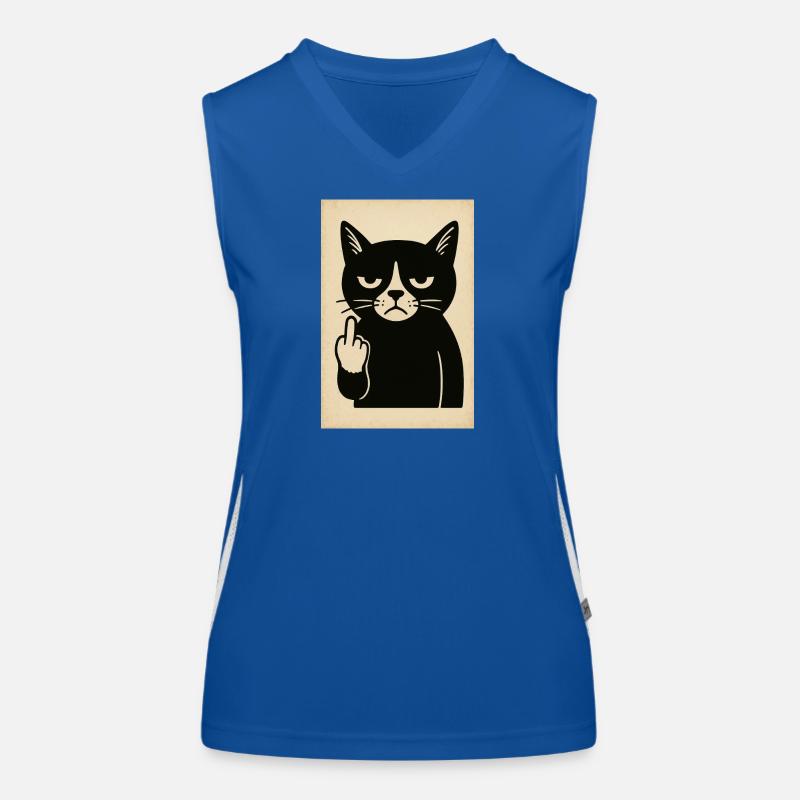 Mürrisch Kätzchen Funktionelles Kontrast-Tank Top für Frauen