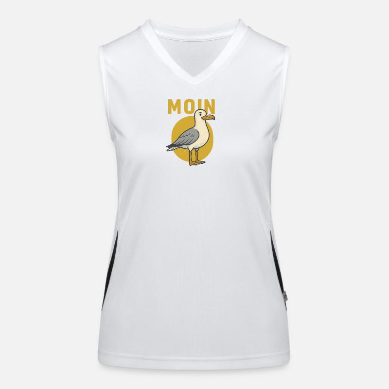 Moin Möwe Funktionelles Kontrast-Tank Top für Frauen