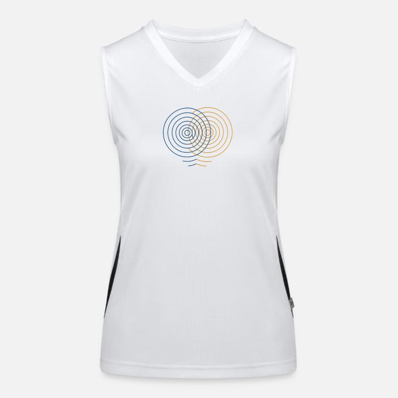 Concentric Interference – Physics Design Women's Functional Contrast Tank Top