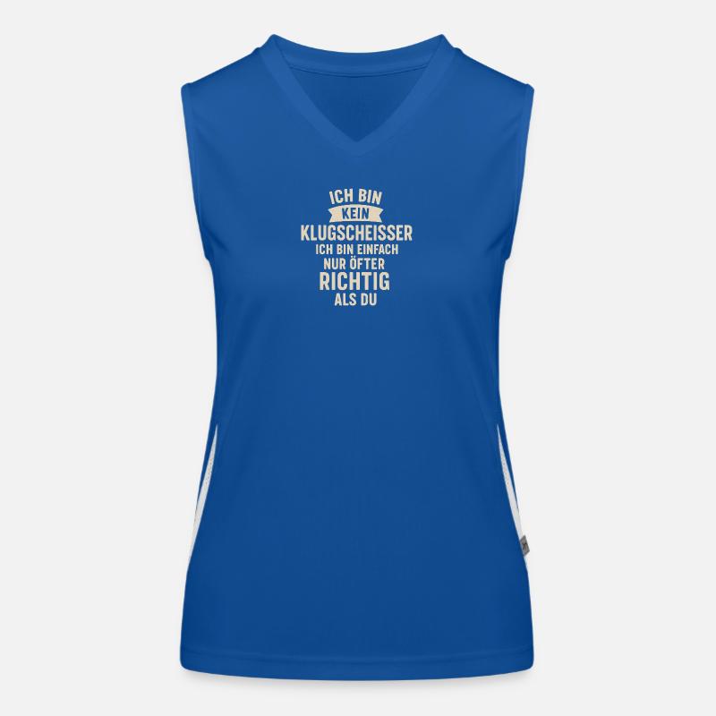 Ich bin kein Klugscheisser Spruch Funktionelles Kontrast-Tank Top für Frauen