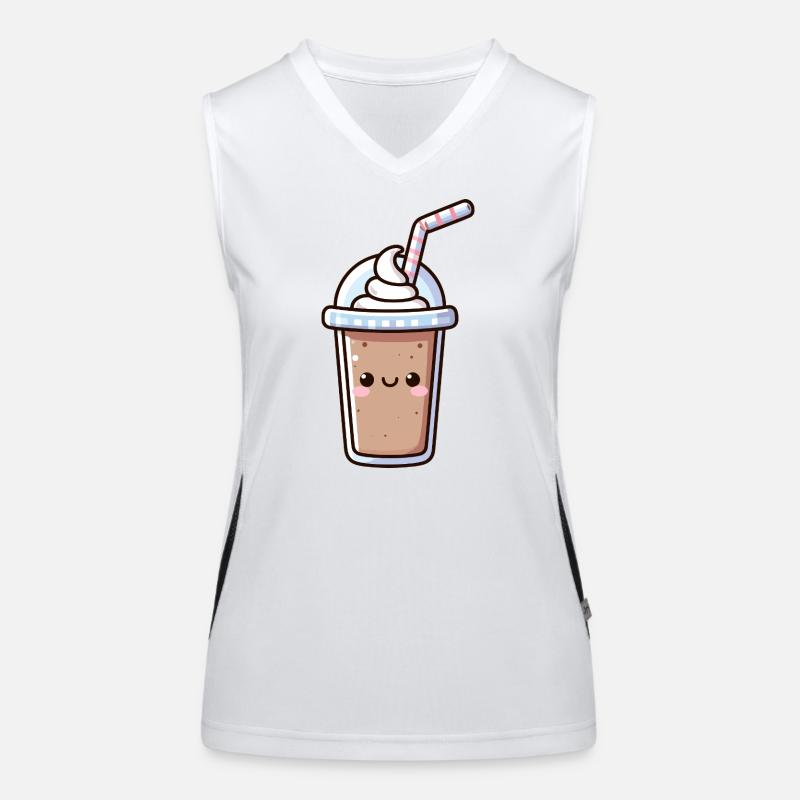 Illustration mignonne de milkshake Débardeur respirant contrasté Femme