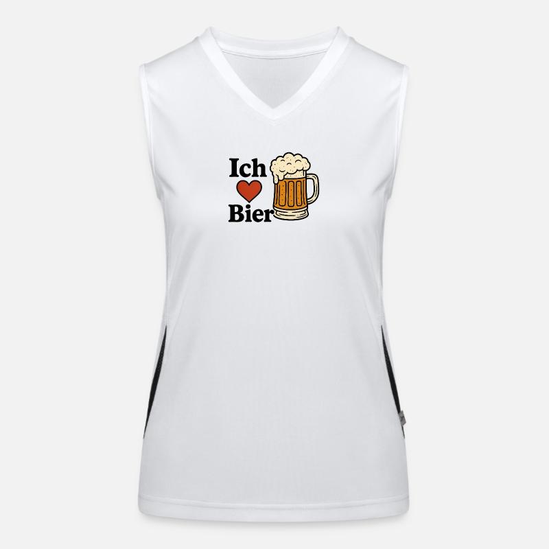 Ich liebe Bier Funktionelles Kontrast-Tank Top für Frauen