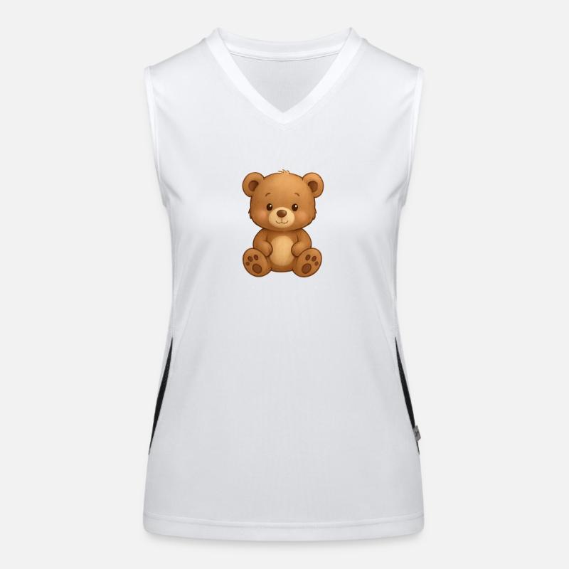 Teddybär Funktionelles Kontrast-Tank Top für Frauen