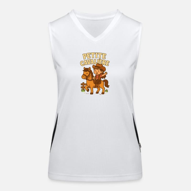 Petite cavalière mignonne Débardeur respirant contrasté Femme