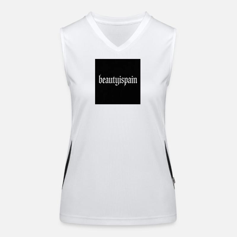  Gothic beautyispain text print Women's Functional Contrast Tank Top