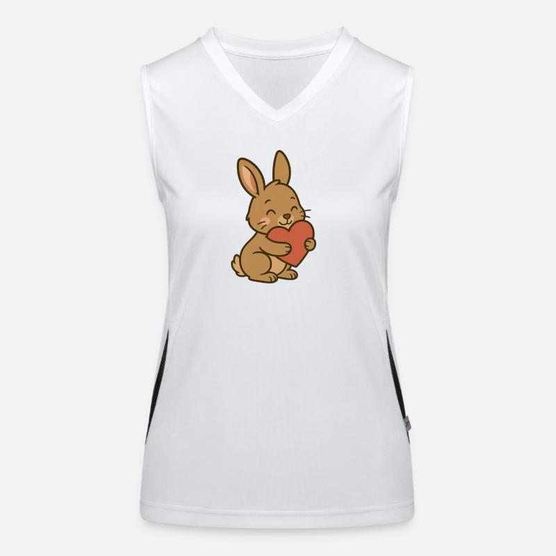 Cuddly Bunny Heart Women's Functional Contrast Tank Top