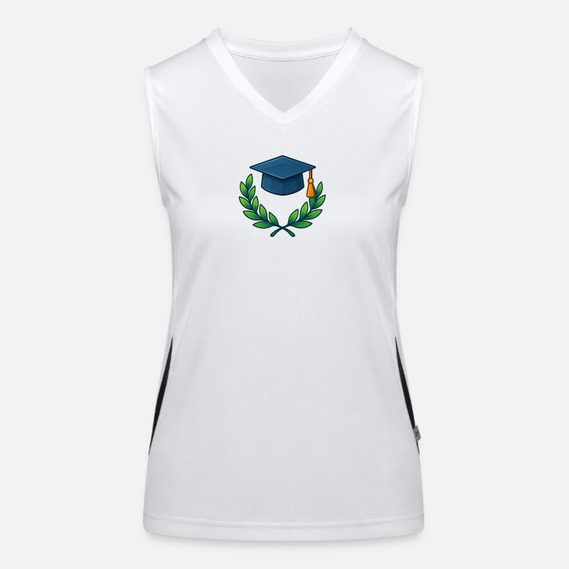 Akademischer Abschluss Kranz Design Funktionelles Kontrast-Tank Top für Frauen