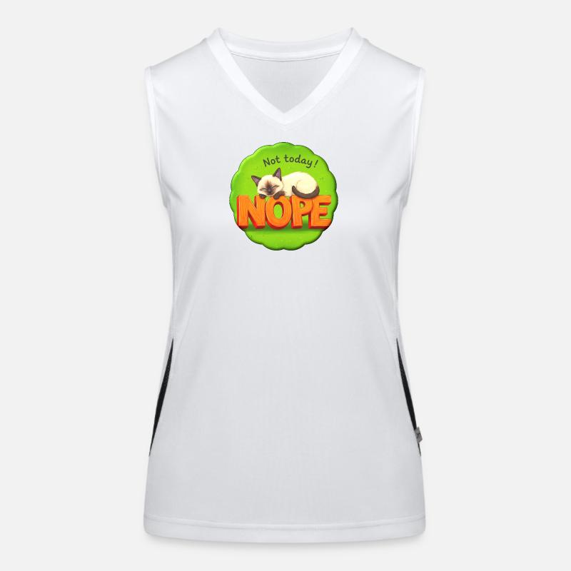 Cat Don't feel like it - not today Women's Functional Contrast Tank Top