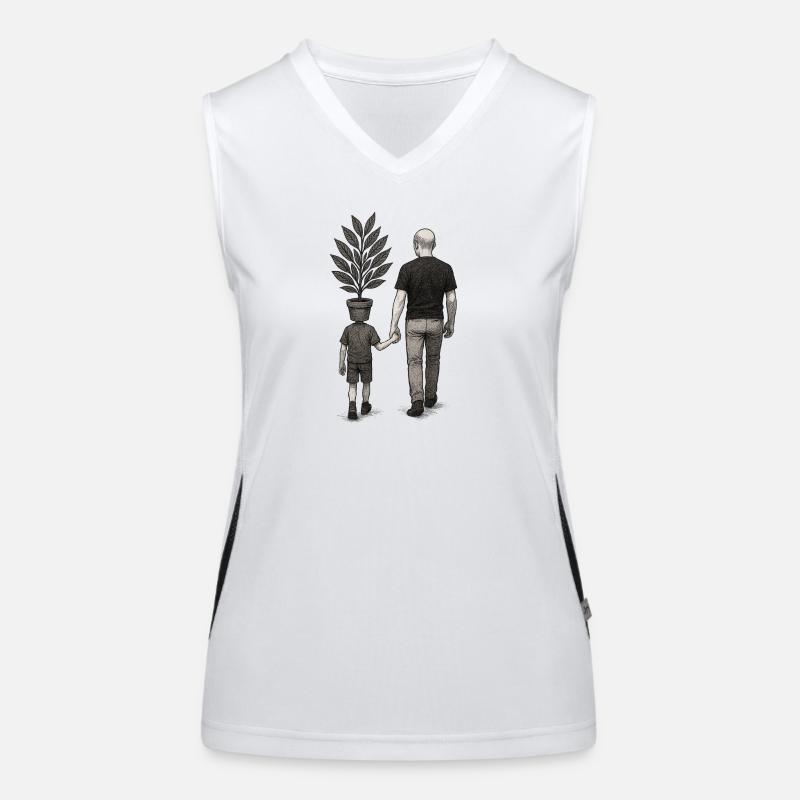 Distinction Parentale avec Pot de Fleurs Débardeur respirant contrasté Femme