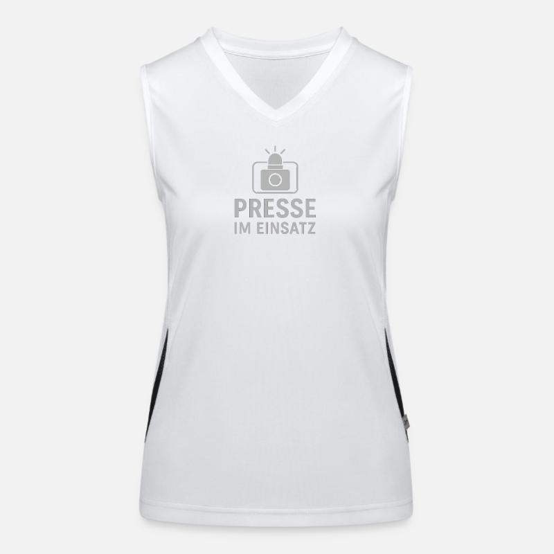 Presse im Einsatz Funktionelles Kontrast-Tank Top für Frauen
