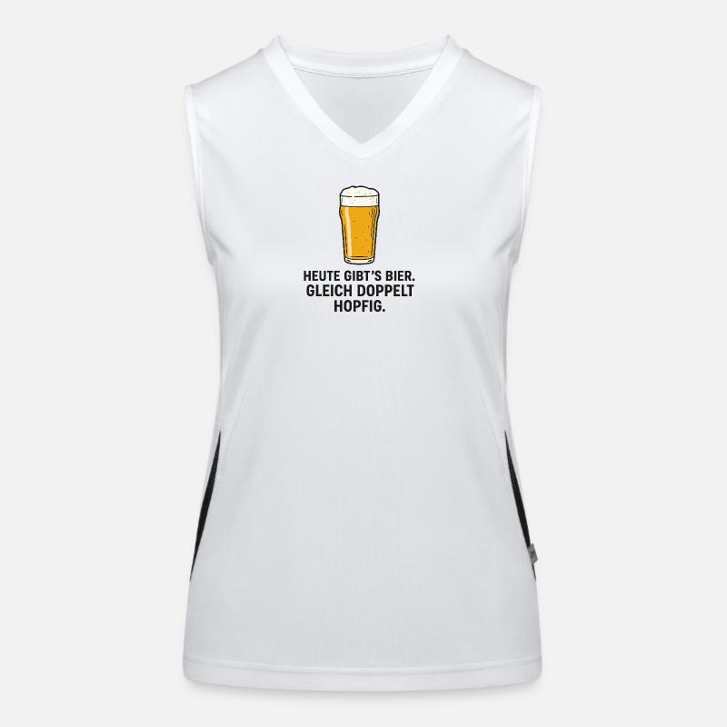 Humorous beer motif for Saturdays Women's Functional Contrast Tank Top