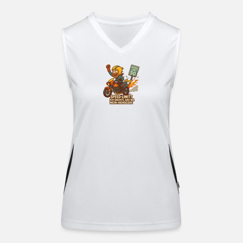 Speed-Limit? Ich dachte, das war mein Highscore!" Funktionelles Kontrast-Tank Top für Frauen