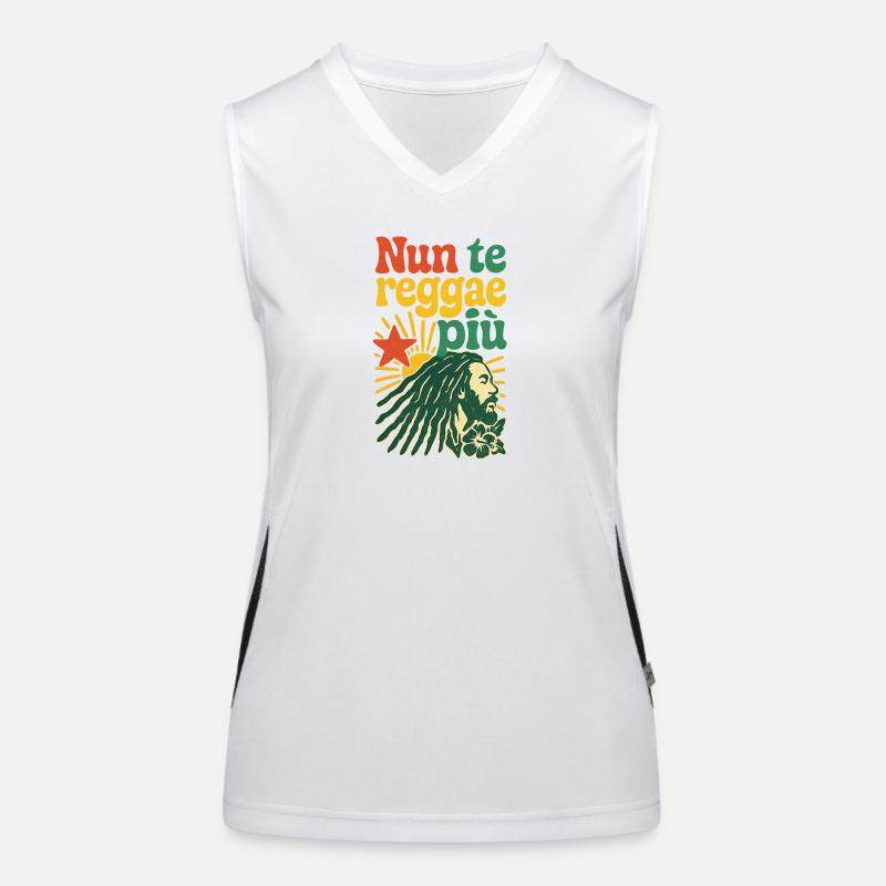 Rasta Reggae Design mit positiver Botschaft Funktionelles Kontrast-Tank Top für Frauen