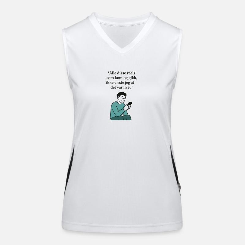 Rollen Funktionelles Kontrast-Tank Top für Frauen