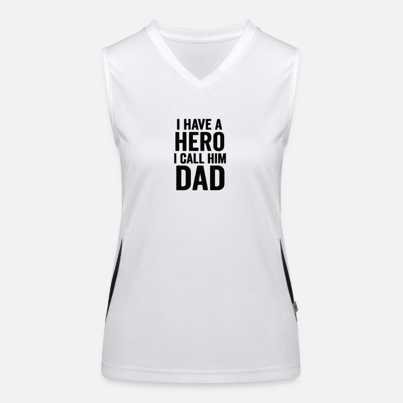 Stolzes Vatertagsdesign mit Fed-Botschaft Funktionelles Kontrast-Tank Top für Frauen