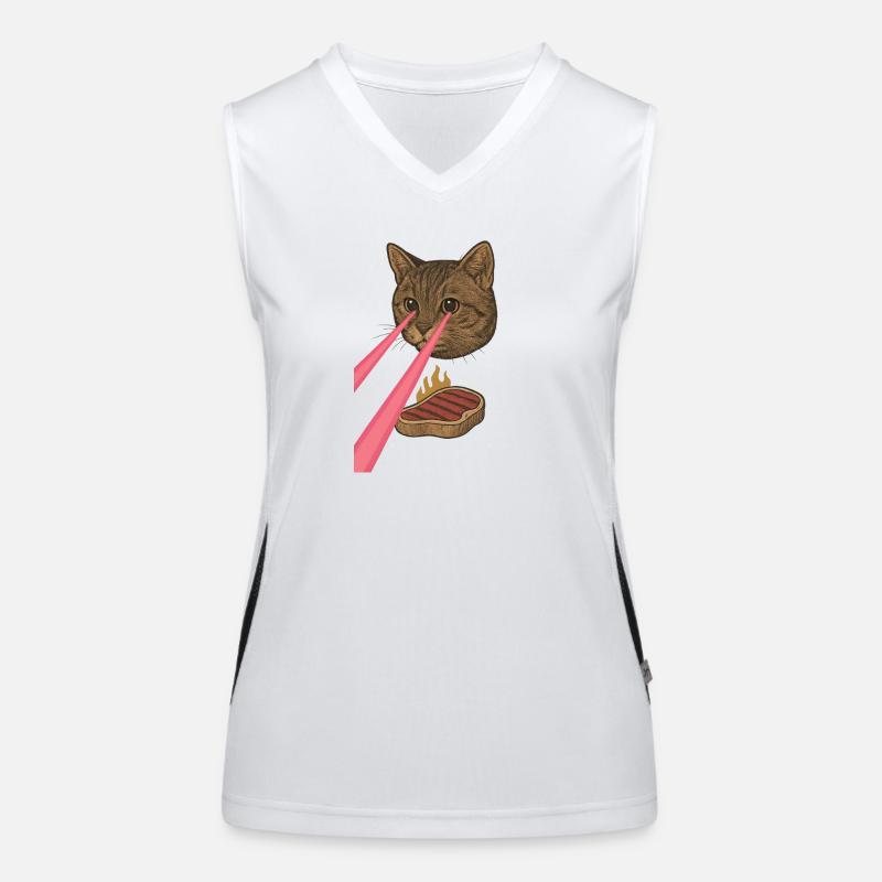 Laser Katze Funktionelles Kontrast-Tank Top für Frauen