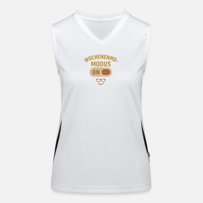 Wochennemodenswitch Humor Design Funktionelles Kontrast-Tank Top für Frauen