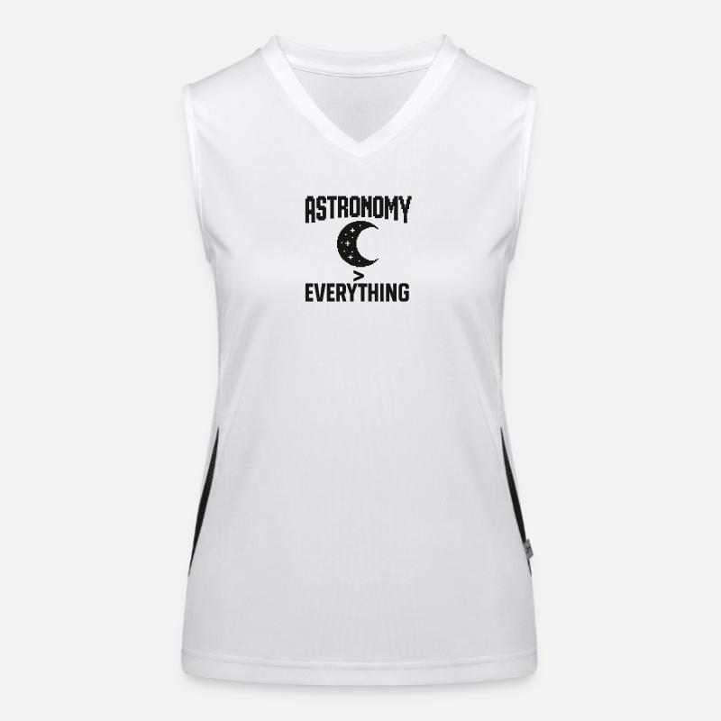 Astronomie Lebensmotto Design Funktionelles Kontrast-Tank Top für Frauen