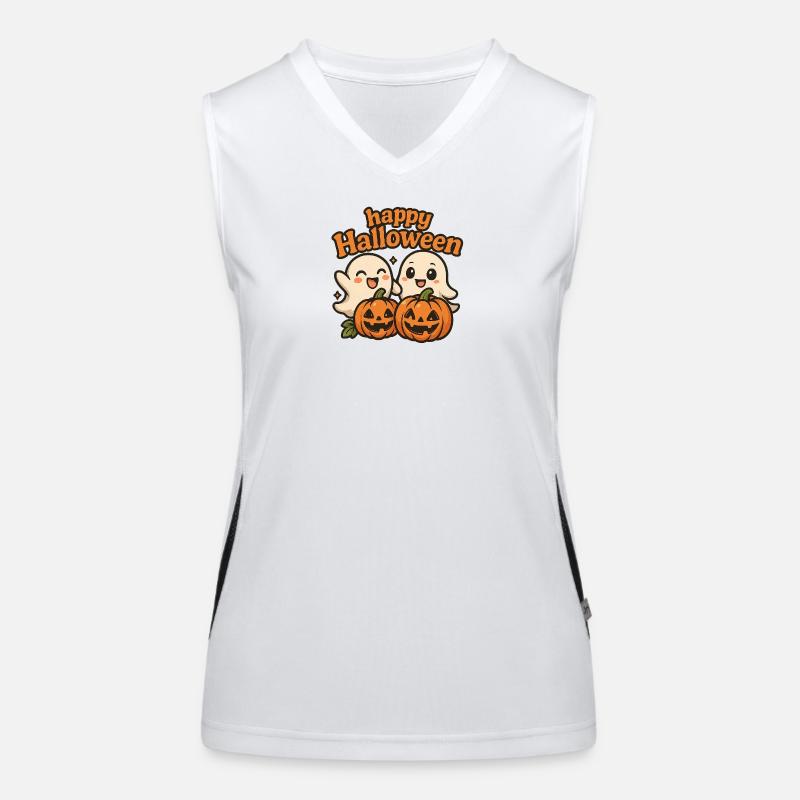 Niedliche Geister Halloween Design Funktionelles Kontrast-Tank Top für Frauen
