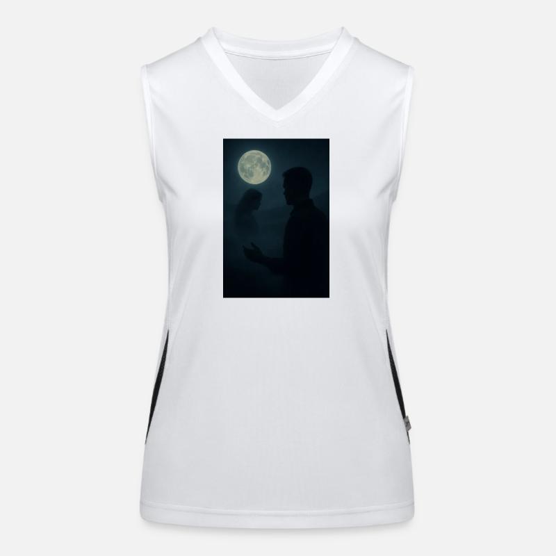 Moon Night Relationship - Women's Functional Contrast Tank Top - white/black