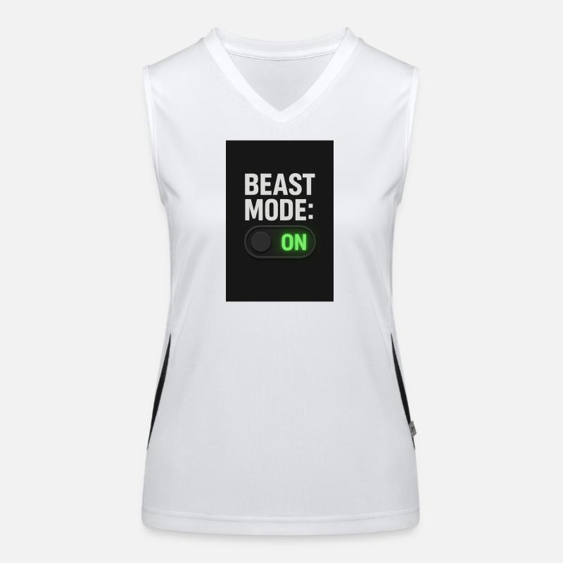 Beast Mod Turn On Switch Design Women's Functional Contrast Tank Top