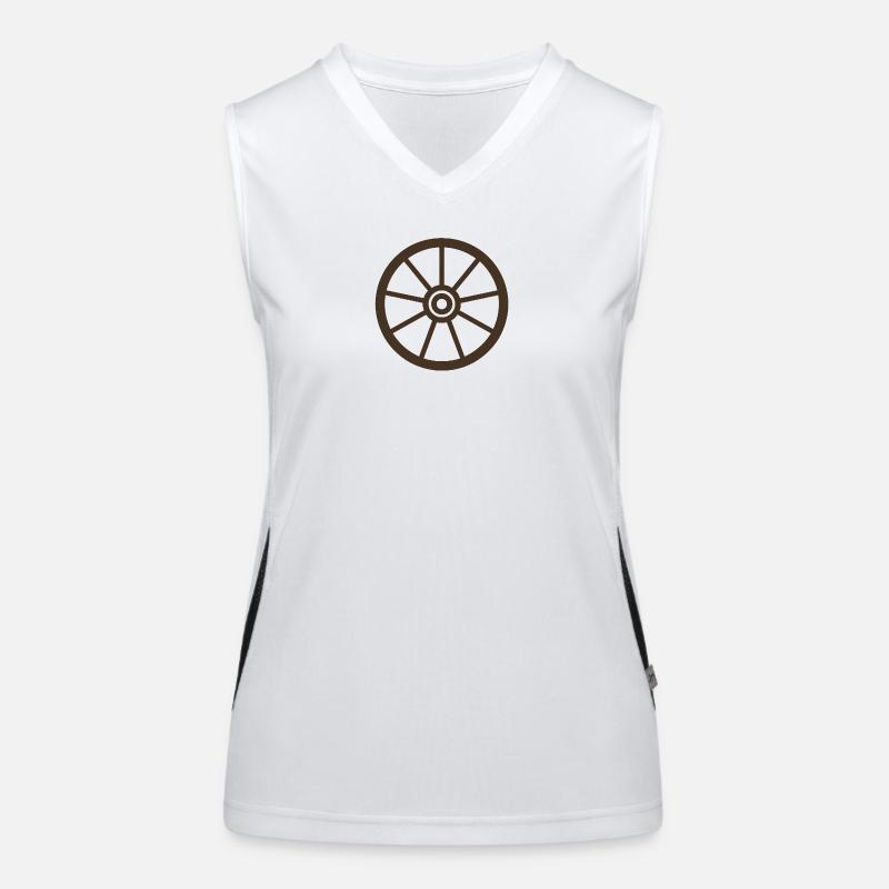 Wagenrad Funktionelles Kontrast-Tank Top für Frauen