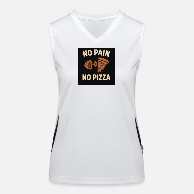 Humorvolles Pizzazitat mit Muskelmuster Funktionelles Kontrast-Tank Top für Frauen