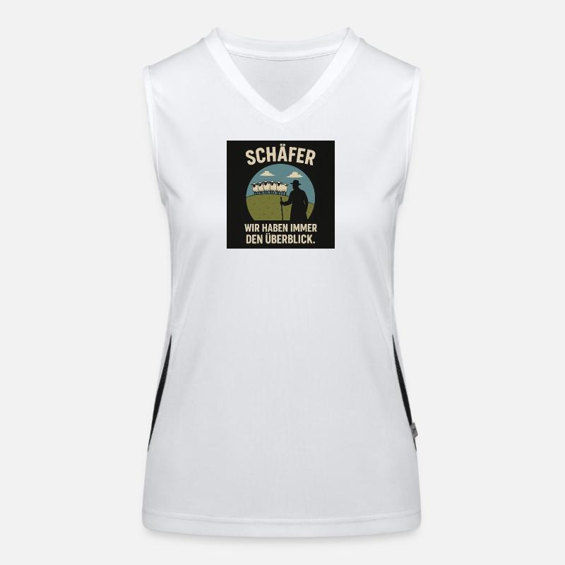 Schäferblick Wir haben Überblick Funktionelles Kontrast-Tank Top für Frauen